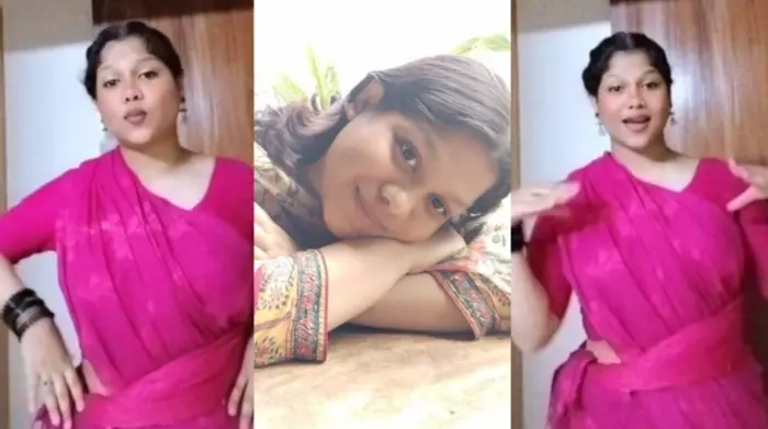 Hindi Tiktoker Showing Fingering