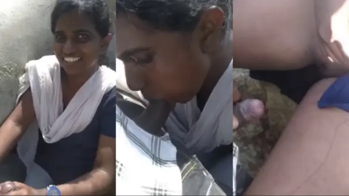 Hindi Young Dusky Girl Blowjob & Fucking Outside